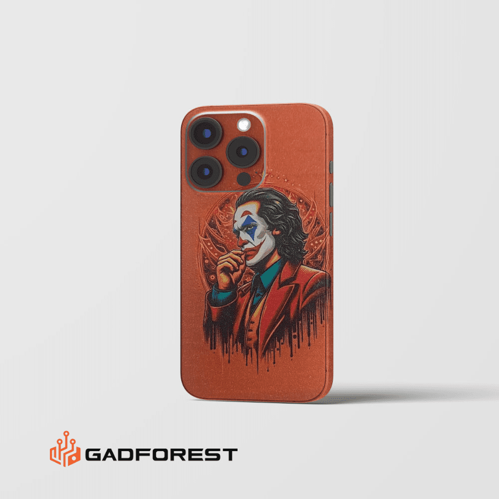 Stylized Joker Silhouette 3D Embossed Wrap - Gadforest
