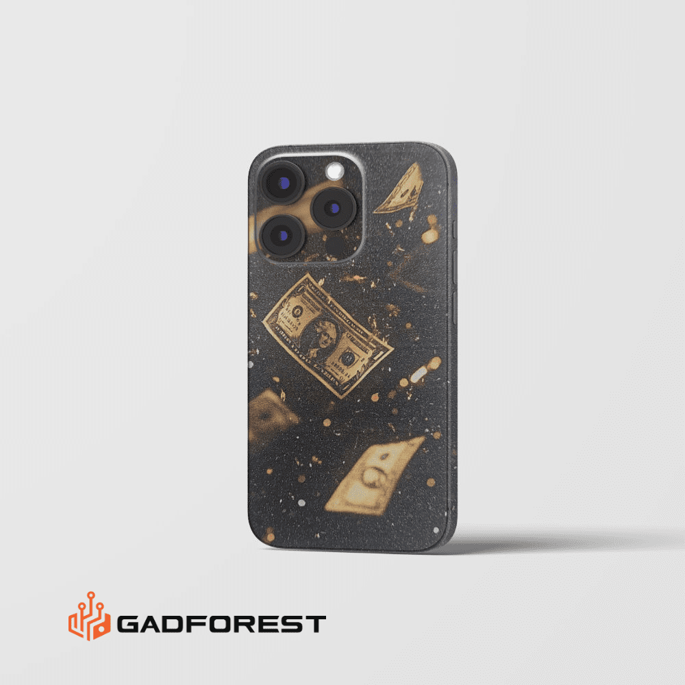 Gold Dollar Bills & Galaxy Hustle 3D Embossed Wrap - Gadforest