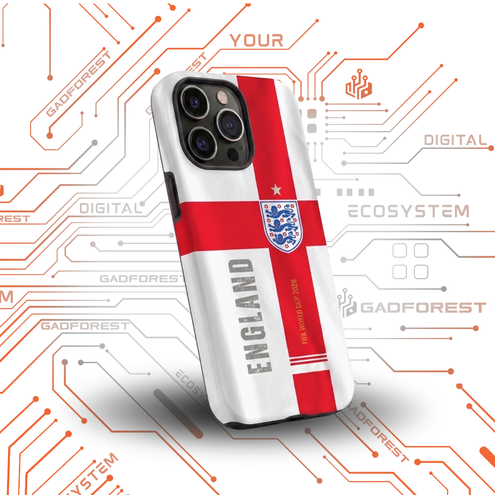 England WC26 Double Layer Mobile Case – GADFOREST